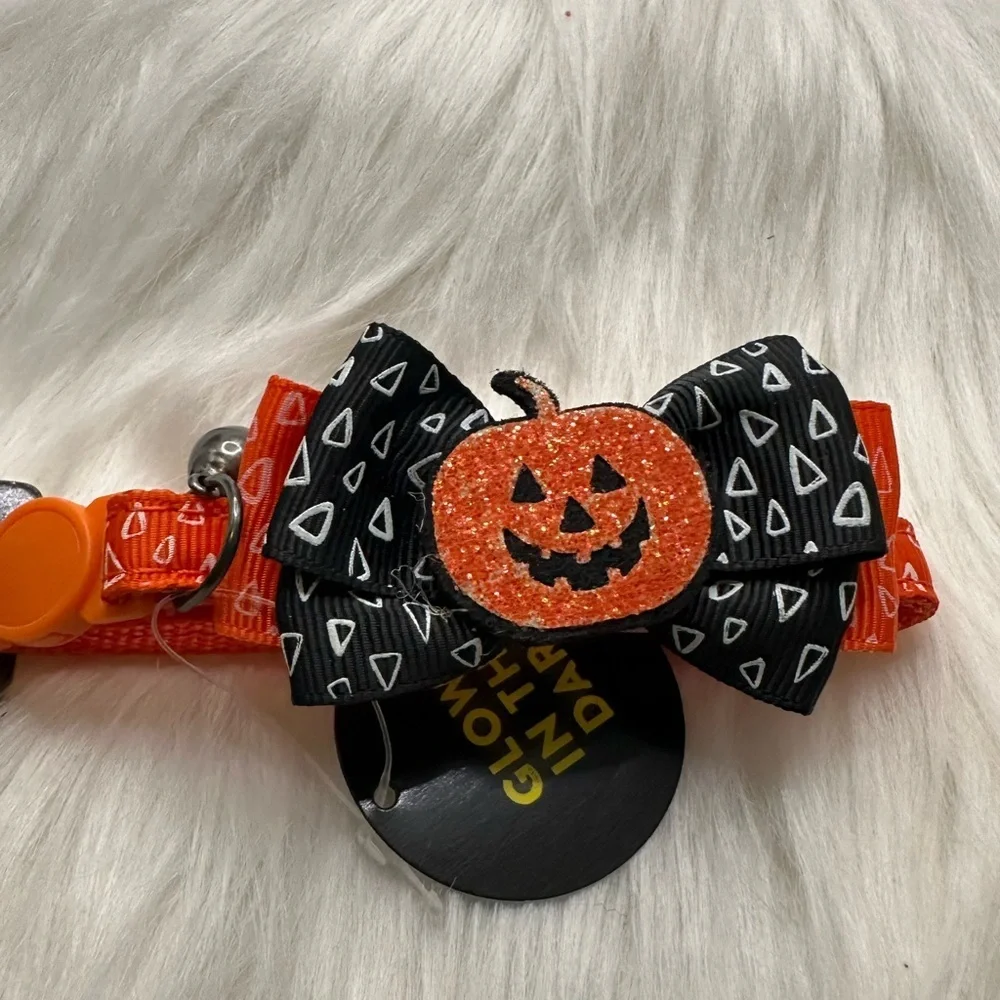 🩷5/$10 Halloween Cat Collar - Orange and Black